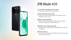 Zte Blade A35, Uitgerust Met Een Grote 5000Mah-Batterij, Is Een Praktische Keuze Voor Een Zorgeloze Batterijduur. - Product Image 3