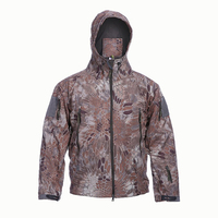 FLYSKI Veste Softshell Homme Grande Taille Extérieur Légère Anti-Humidité Coupe-Vent Imperméable 10 000 mm Respirante Fermeture Éclair Imprimée 3L