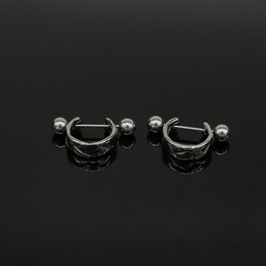 Pendientes con clip yunnique de acero inoxidable, diseño geométrico, estilo punk retro, joyería de moda - Product Image 3