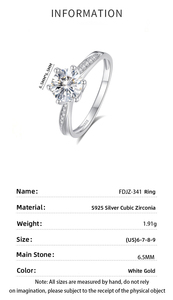 Đơn giản thời trang của phụ nữ đồ trang sức mỹ moissanite Nhẫn 925 sterling Silver bán buôn <span class=keywords><strong>Cubic</strong></span> Zirconia CZ simulaed lớn chiếc nhẫn kim cương - Product Image 3