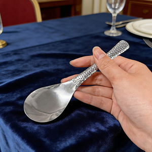 Stainless Steel Coffee Spoon Hammered Handle Multi Purpose Dessert Stirring Spoon - Product Image 1