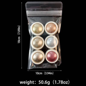 Ensemble de 6 poudres à ongles <span class=keywords><strong>effet</strong></span> <span class=keywords><strong>miroir</strong></span> magique, chrome métallique, or, argent, or <span class=keywords><strong>rose</strong></span>, champagne, poudre holographique à frotter pour la décoration des ongles en DIY - Product Image 6