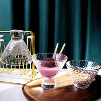 Ensemble de verres à bord doré créatifs pour jus, crème glacée, pudding, dessert, yaourt, smoothie, sundae, pour la maison, les fêtes et les mariages