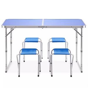 Table pliante d'extérieur en aluminium et chaise portable pour activités de camping, stand de restauration, table en métal avec logo personnalisé - Product Image 3