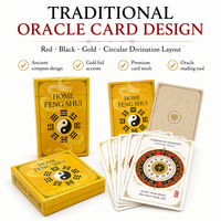 Cartes Oracle Feng Shui Keji FS Personnalisées - Jeu de Divination Chinois Traditionnel Design Yin-Yang Bagua Dragon Écologique pour la Famille