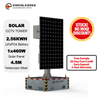 Circularegg GD460S Torre Solar Móvil de Vigilancia Remota CCTV Montada en Remolque 1 unidad en oferta Seguridad Fuera de la Red Mástil Alto Visión Nocturna 460W