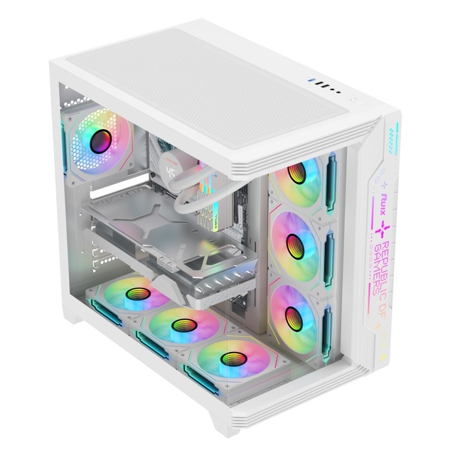 Factory Custom Pc Case ATX Tower Gaming Cabinet Comput Desktop RGB Computer Case & Tower Glass Chassis PC Casing