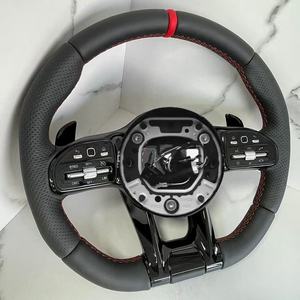 Volant de voiture en cuir pour <span class=keywords><strong>Mercedes</strong></span> Benz W164 W166 W177 W204 W205 W212 W222 C63 C43 E350D GLA GLC GLB, accessoires de voiture - Product Image 2