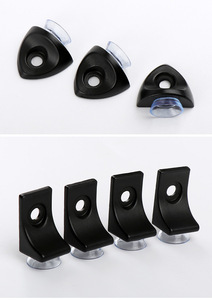 Support de verre à ventouse en alliage de zinc GQK, pour meuble, bord arrondi, cloison de placard, durable et étanche - Product Image 2