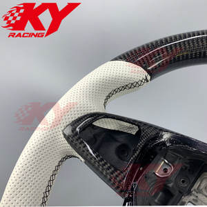 Volant de voiture sport en fibre de carbone personnalisé pour Mercedes Benz W205 W221 W212 W213C E 300 AMG A45 CLA45 C63 G63 - Product Image 2
