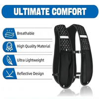 WRELS Laufweste Sofort Lieferbar Reflektierende Leichte Rucksackweste Verstellbare Lauf-Hydrationsweste Sport-Fitness-Hydrationsrucksack