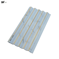 Nouveau panneau mural en PS imperméable au design moderne, homologué CE, texture bois de luxe, panneaux 3D en polystyrène ignifuges pour commerce, chambre et maison