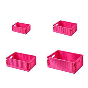 <b>Storage</b> <b>Box</b> Foldable Rectangle Rose Red Plastic Organizing Bin For Book <b>Tool</b> <b>Storage</b> - Product Image 1