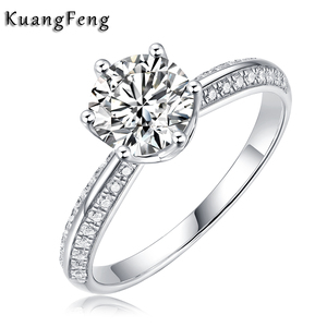 Offerta Speciale a Tempo Limitato: Anello <span class=keywords><strong>in</strong></span> <span class=keywords><strong>Argento</strong></span> Sterling 925 Placcato Oro 18K con Moissanite, Montatura a Pavé, Certificato GRA, Prezzo Vantaggioso per Matrimoni - Product Image 1