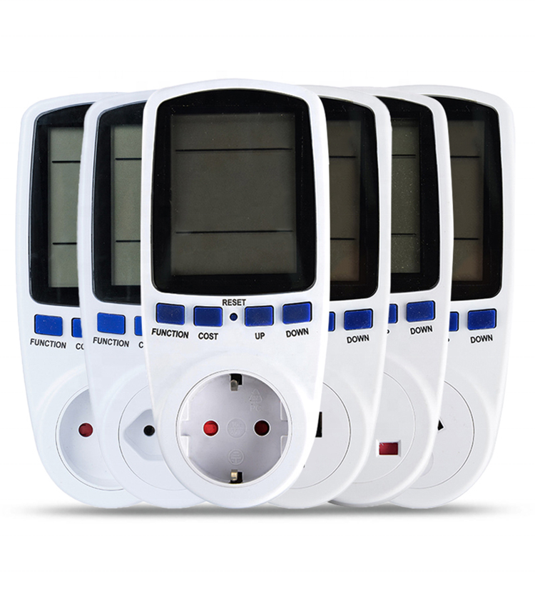 220V AC EU цифровой ЖК-дисплей метр ваттметр розетки мощность кВтч счетчик энергии FR US UK AU BR измерительный выход Анализатор качества электроэнергии