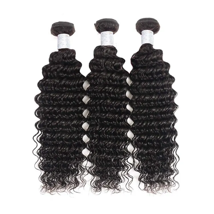 Virgin raw human hair extension Wet and Wavy weft burmese double drawn textured deep wave curl bulk ombre loose curly bundles
