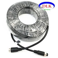 Câble d'extension aviation 4 broches étanche M12 mâle-femelle pour caméra de recul, système CCTV DVR de camion, camping-car et remorque
