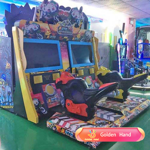 Simulateur <span class=keywords><strong>de</strong></span> course automobile 42 pouces pour 2 joueurs, <span class=keywords><strong>jeu</strong></span> vidéo <span class=keywords><strong>de</strong></span> moto d'attaque, machine <span class=keywords><strong>de</strong></span> course urbaine 220V en métal et plastique, prise en charge espagnole - Product Image 1