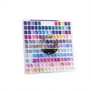Giorgione Portable 150 Colors Watercolor <b>Paint</b> 24x24cm Canvas Small Grid Capacity Pearlescent Metallic for/ Art Painting - Product Image 3