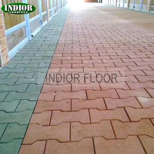 Baldosas de Caucho de Seguridad Encajables Impermeables para Exteriores, para Campos Deportivos, Parques Infantiles, Jardines, 18-45 mm de Grosor - Product Image 5