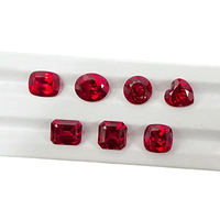 Fabricant Rubis cultivé en laboratoire, pierre précieuse ovale et coupe fantaisie avec rapport IGI/GRC pour bijoux