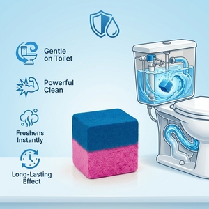 Pastiglie per WC a risciacquo automatico, detergente <span class=keywords><strong>blu</strong></span> per la vasca, deodorante a lunga durata, formula per pulizia profonda - Product Image 5
