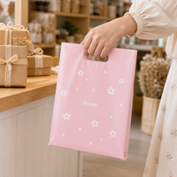 Sacs de courses en plastique découpés à la forme avec poignées, transparents, pour la vente en gros, sacs de marchandises avec poignées pour les magasins de détail, les boutiques et l'emballage cadeau