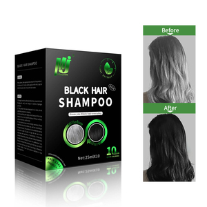 Shampoo colorant capillaire noir rapide 400 ml <span class=keywords><strong>pour</strong></span> couvrir les cheveux blancs et gris <span class=keywords><strong>pour</strong></span> homme et femme, utilisation facile, Asie, Afrique - Product Image 2
