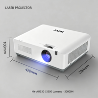 Proyektor Laser 2K 3LCD 3300 Lumens 300-Inci untuk Home Theater dengan Zoom 1.2X, Keystone, HDMI & Daya Tahan 30000 Jam
