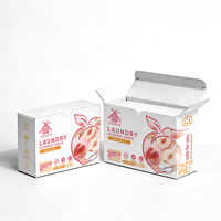 COMMIGLOW Feuilles de lessive hypoallergéniques écologiques parfum pêche biodégradables sans plastique sans eau