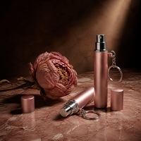Atomiseur de parfum miniature Firduas avec logo personnalisé, porte-clés, 5 ml, rechargeable, flacon pulvérisateur portable, distributeur de parfum de poche pour les voyages