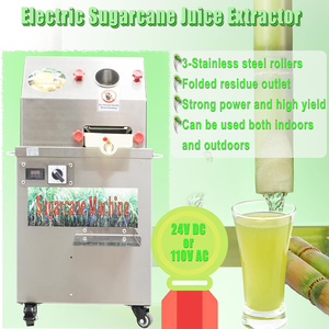 Máquina Extractora de Jugo de Caña de Azúcar, Trituradora de Caña de Azúcar Eléctrica Comercial con Grifo Dispensador de Jugo - Product Image 6