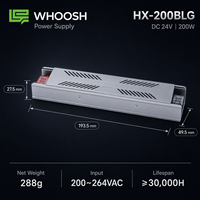 Alimentation LED ultra-mince 200W 24V CC à tension constante pour éclairage linéaire, bureaux et éclairage commercial, sans scintillement
