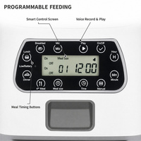 Distributeur automatique intelligent de nourriture pour chiens et chats 3,5 L avec minuterie, motif uni, WiFi, bol en acier inoxydable, fournitures pour animaux de compagnie