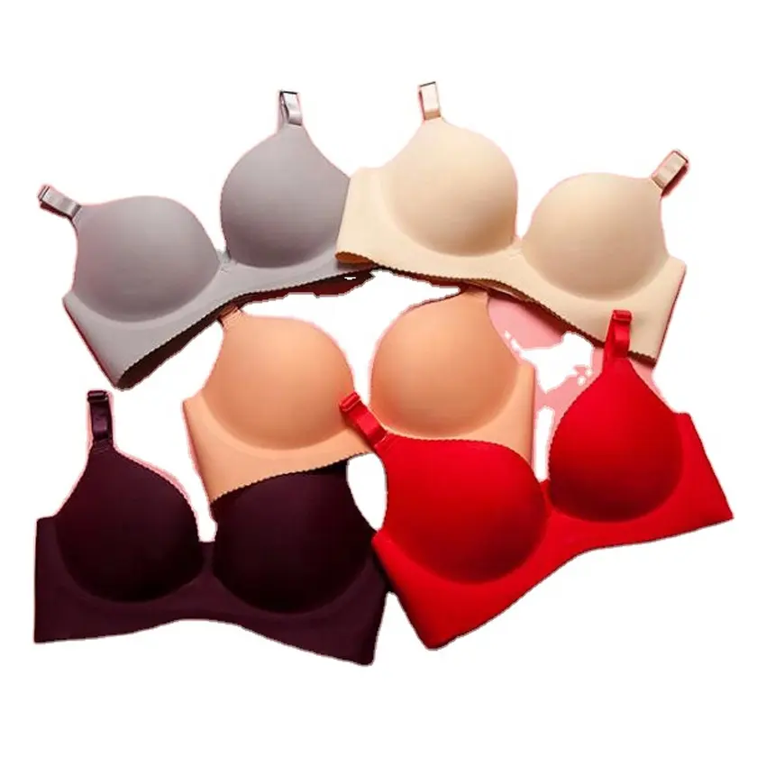 High Quality Women Underwear One Piece Seamless Bra OEM Service Plus Size Bra Mesh Fabric BRAS Solid Plain Dyed Support Full Cup