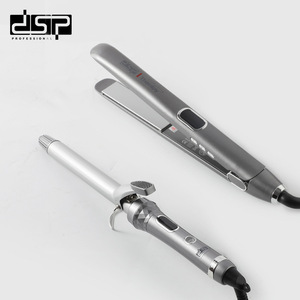 Ensemble lisseur et fer à boucler professionnel DSP, revêtement céramique, 220V, filaire, pour coiffage des cheveux secs - Product Image 3