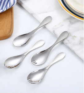 Cuchara-tenedor DFO11 SUS 304 de Alta Calidad con Acabado Espejo, Segura para Niños - Product Image 6