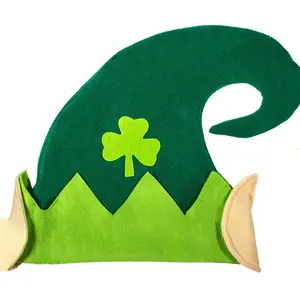 Elf Hat With Elf Ears St Patrick's Day Clover Hat Novelty St Patrick's Day Accessory Lovely Cap For St Patrick's Day Holiday