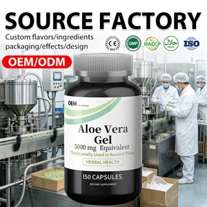 Capsule d'aloe vera naturelle OEM, capsule d'aloe vera détox, formule et emballage personnalisés, avantage coût-volume et approvisionnement stable - Product Image 1