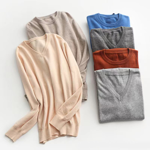 Nouveau <span class=keywords><strong>pull</strong></span> coréen tricoté ample de couleur unie à manches longues pour homme, idéal comme sous-<span class=keywords><strong>pull</strong></span> - Product Image 5