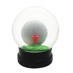 Bola de agua personalizable de resina, domo de nieve de tamaño grande de 100mm, para regalos de Navidad, globo de Golf y nieve