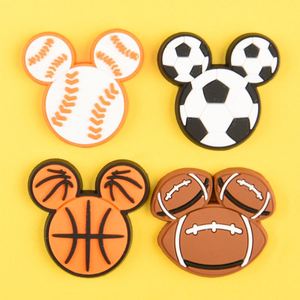 Nouvel Arrivage Breloques de Chaussures en PVC Souple Tendance, <span class=keywords><strong>Accessoires</strong></span> pour Sabots, Breloques de Chaussures de Football Cartoon pour Sabots, Breloques pour Chaussures de Sport, Vente en Gros - Product Image 1