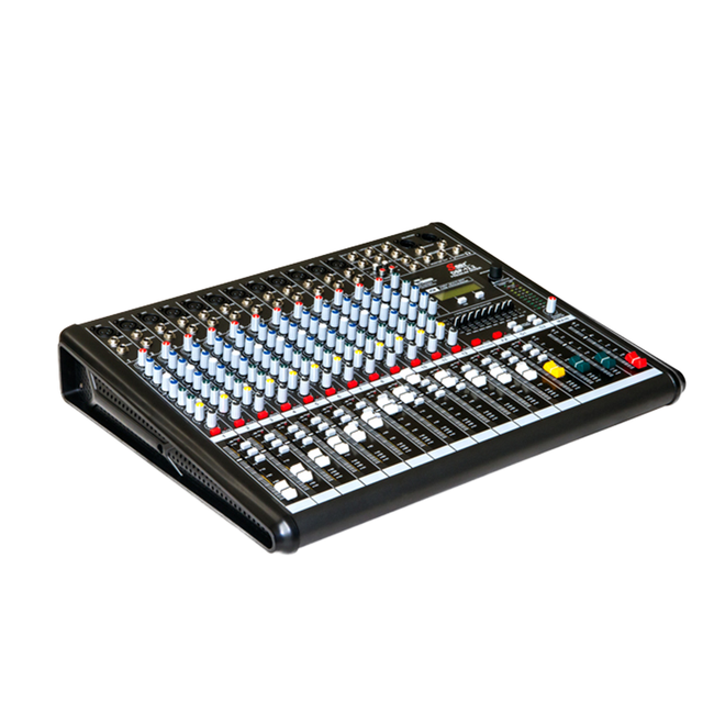DSP-12.2 Professional 12-Channel USB DJ Audio Mixer with XLR Outputs +48V Powers Monitor Amplifier