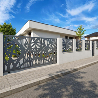 Paravent de jardin commercial en acier inoxydable et alliage d'aluminium découpé au laser sur mesure, haute résistance, anti-décoloration, pour villa