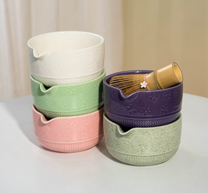 Ml Bowl With Spout and Whisk, 8 P Tea Kit for Matcha Lovers Ideal <b>Gift</b> Christmas, Birthday (Pink) - Product Image 4