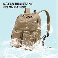 Sac à dos/sac à dos léger en nylon haute densité, résistant à l'eau, avec fermeture éclair, poche pour iPad 13 pouces, petite capacité, personnalisable