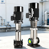 Pompa Sentrifugal Multistage Vertikal Stainless Steel untuk Sistem Sirkulasi Pipa Domestik dan Peningkat Tekanan Air