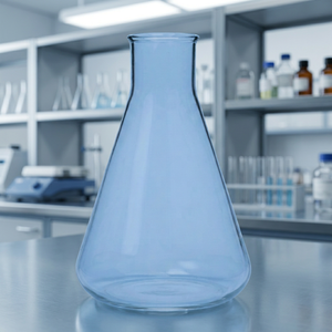 Frasco Erlenmeyer de Vidrio Azul, Frasco Cónico Graduado de 250 mL, Recipiente de Mezcla para Laboratorio - Product Image 5