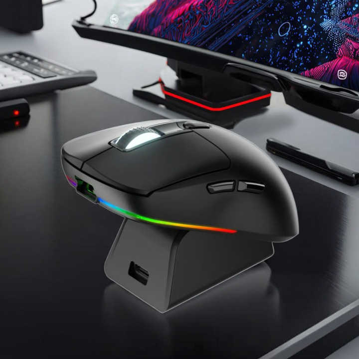 OEM Ergonomic Wireless Gaming Mouse Lightweight 12000DPI 2.4G USB ...