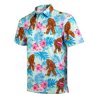 Camisas de Golf Polo para Hombre, Estampado Animal, Tejido de Punto, Manga Corta, Secado Rápido, 95% Poliéster, 5% Elastano - Product Image 2